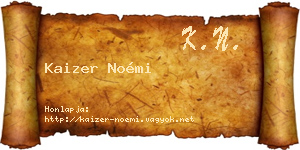 Kaizer Noémi névjegykártya